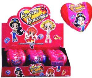 Игрушка с конфетой Victoriy сердце 6*12