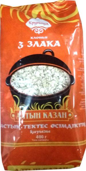 Хлопья 3 злака 400 гр/12 шт
