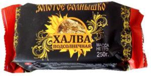 Халва подсолнечная Золотое Солнышко 250гр/24 шт