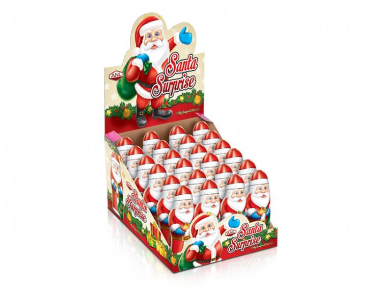 Santa Surprise, Шоколадная Фигурка с Игрушечным Сюрпризом 24 шт.