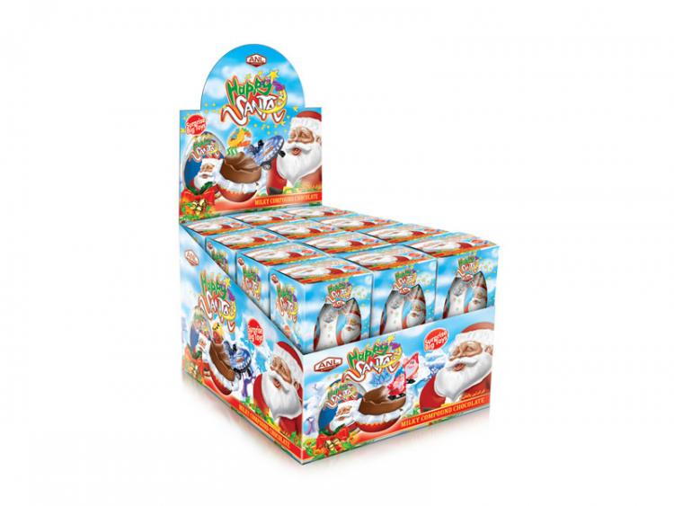 Happy Santa, с Игрушечным Подарком, Яйцо с Сюрпризом 24 шт.