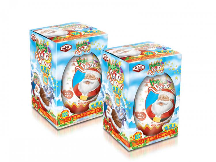 Happy Santa, с Игрушечным Подарком, Яйцо с Сюрпризом 24 шт.