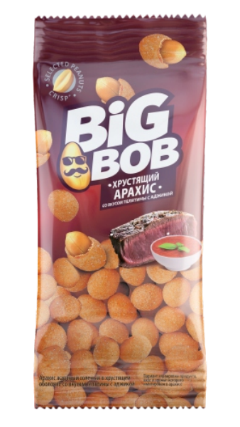  Арахис Big Bob в оболочке со вкусом телятины с аджикой 50 гр.