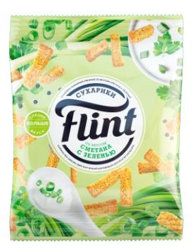 TM Flint Сухарики сметана с зеленью 70 гр/70 шт