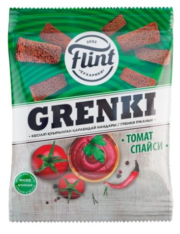 ТМ Флинт гренки ржаные со вкусом томат spicy 110гр/50 шт