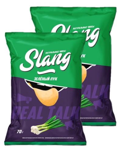  Чипсы SLANG зеленый лук 70гр